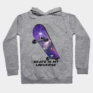 skateboard in the shape of the universe Hoodie